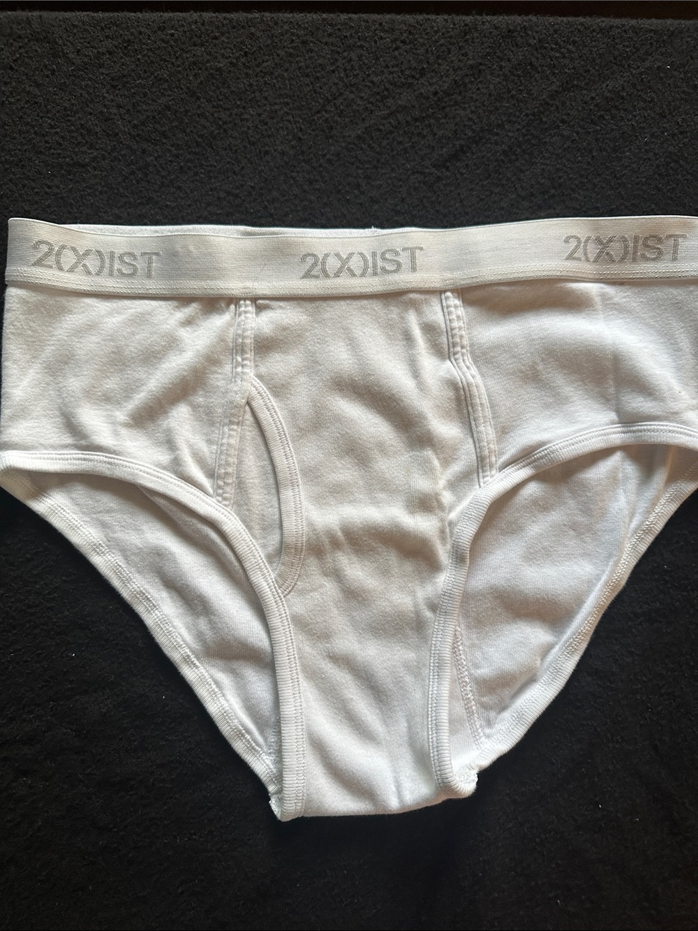 2xist White Cotton Briefs with Logo Waistband
